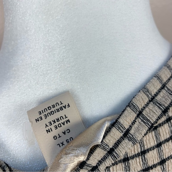 H&M Check Puff Ballon Sleeve Wrap Maxi Dress - Picture 4 of 10